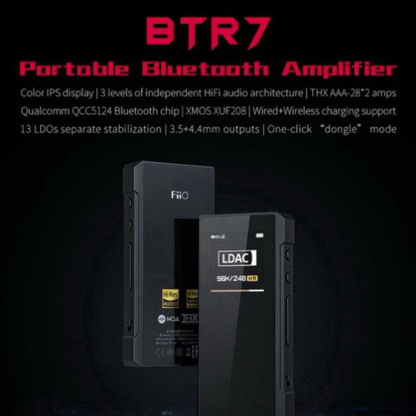 FiiO BTR7, Flagship Bluetooth Receiver, DAC and Amplifier: Supports LDAC/aptX HD/MQA 384K (BTR 7)