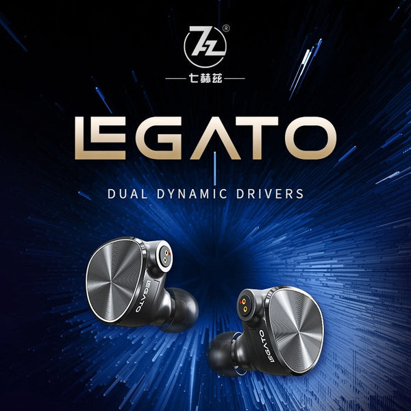 7Hz Legato, In-Ear Monitors: Dual Dynamic Driver, N52 Magnet, CNC Aluminum Casing, Earphones IEM (Legato)