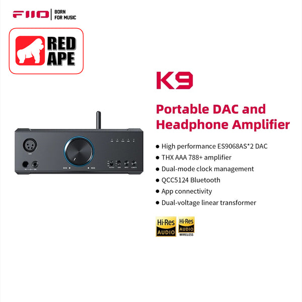 FiiO K9 or K9AKM, Desktop DAC and Amplifier: with THX AAA 788+, BT 5.1, LDAC DAC/AMP (K 9 or K 9 AKM)