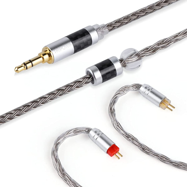 Tripowin Zonie, In-Ear Monitors Upgrade Cable: 3.5mm 16 Core Silver Plated IEM Replacement Cable (Zonie)