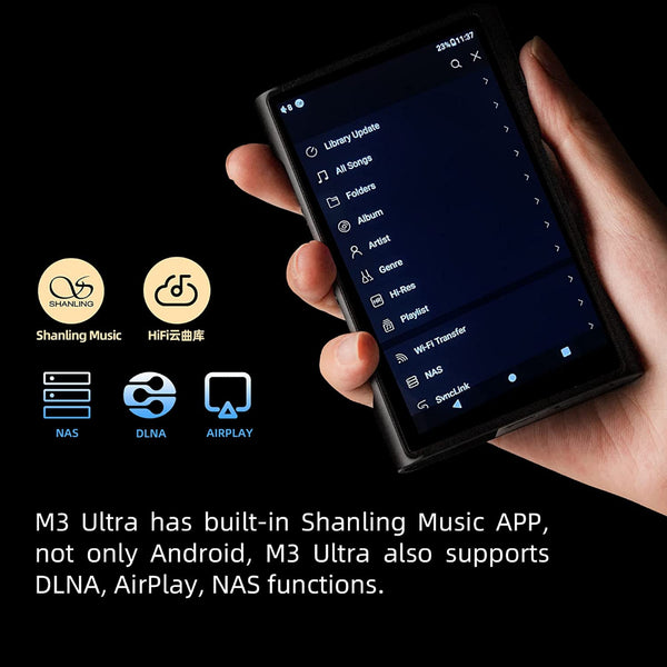 Shanling M3 Ultra, Digital Audio Player: ES9219C DAC, RT6863 AMP, Bluetooth 5.0, Android 10 DAP (M3 Ultra)