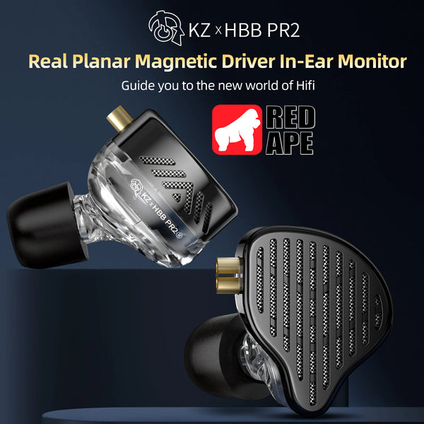 KZ x HBB PR2, In-Ear Monitors: Real Planar Magnetic Driver Earphones IEM (PR 2)