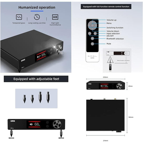 SMSL VMV D1se, Digital-to-Analog Converter: ES9038PRO Audio Decoder DAC (D1 SE)