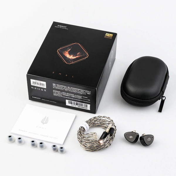 Simgot EM6L, In-Ear Monitors: 1DD + 4BA Hybrid Driver Earphones IEM (EM6-L)