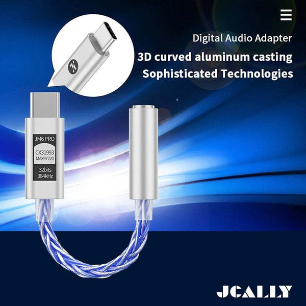 Jcally JM6 Pro, Adapter DAC and Amplifier: CX31993 USB Portable Adapter DAC/AMP (JM6 Pro)