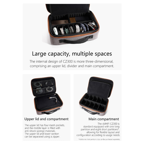 ddHifi CZ300, Portable Storage Case: Large-capacity, for Earphones Storage Bag Case (CZ300)