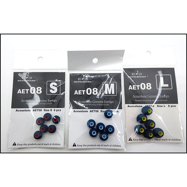 Acoustune AET08, Silicone Bass Eartips (3 Pairs): Replacement Ear Tips (AET08, AET 08, AET8)