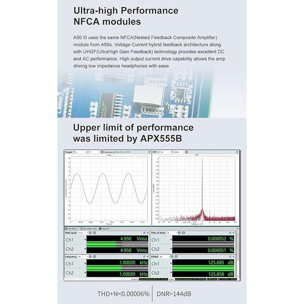 Topping A50III, NFCA Headphone Amplifier: SE/BAL Input 4.4mm AMP (A50 III, A50 3)