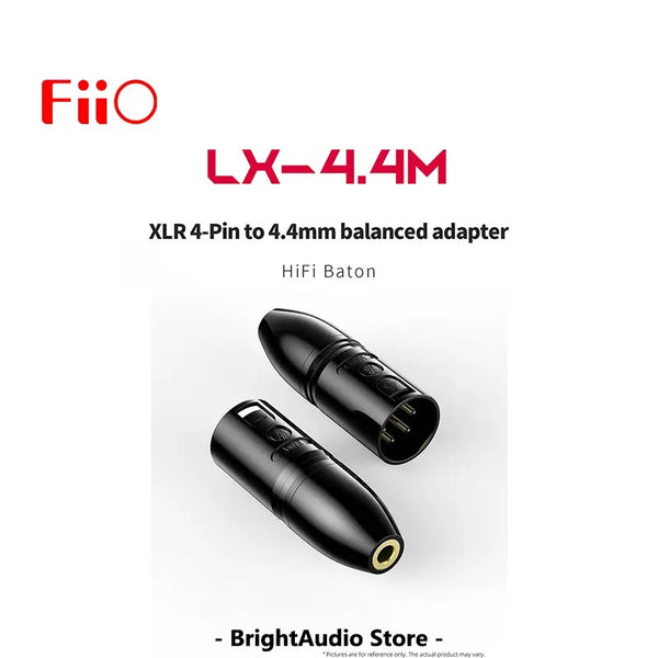 FiiO LX-4.4M, XLR 4 Pin to 4.4mm Adapter: Female to Male Adapter (LX-4.4M)