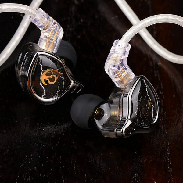 QKZ x HBB 10mm Titanium-Coated Diaphragm HiFi in-Ear Monitor Earphones with Semi-Open Cavity, Detachable 2Pin