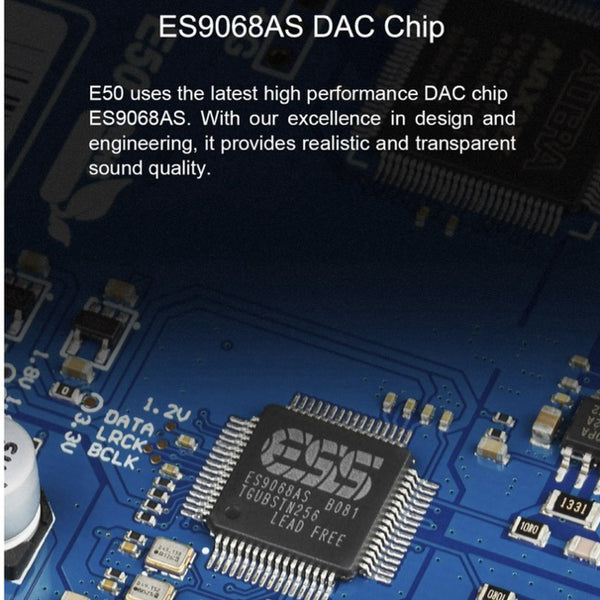 Topping E50, Desktop Digital-to-Analog Converter: DSD512 & PCM768kHz USB DAC with ES9068AS MQA Decoder (E50)