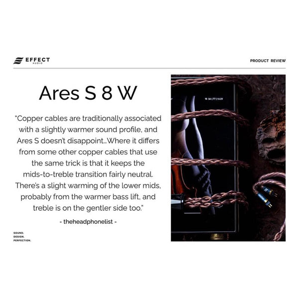 Effect Audio Ares Signature Series, In-Ear Monitors Upgrade Cable: 2pin 0.78, UP-OCC Copper Litz (Ares)