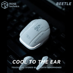 Rose Technics Beetle, True Wireless Earbuds: Semi In-Ear Bluetooth 5.3 Gaming TWS (Beetle)