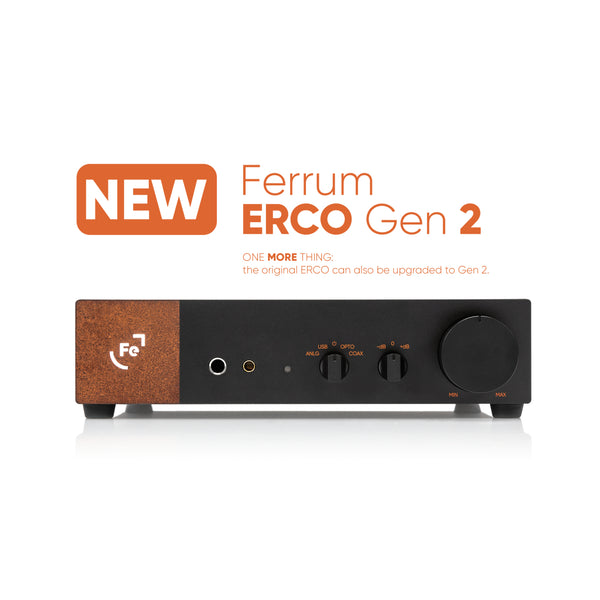 Ferrum Erco Gen 2, Desktop DAC & Headphone Amplifier: Balanced ES9028PRO DAC/AMP (Erco Gen 2)