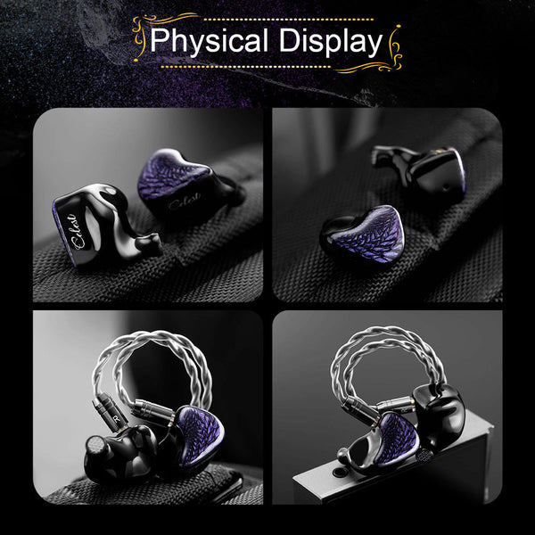 Kinera Celest Wyvern Black, In-Ear Monitors: 10mm LCP Dynamic Driver Earphones IEM (Abyss)