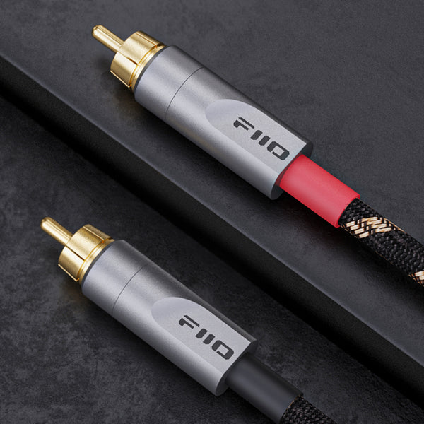 Fiio LR-RCA4, Dual RCA Audio Cable: 5N Silver-Plated Pure Copper Analog Audio Cable (LRRCA4, LR RCA4)