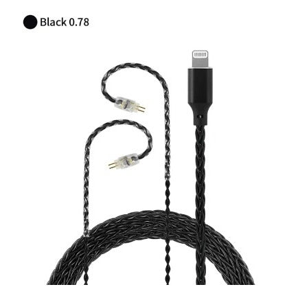 Jcally LT8, OFC Upgrade Cable: with Microphone Volume Control, 8 Core 5N OFC Cable (LT8)