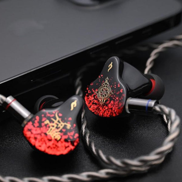 Tangzu Nezha, In-Ear Monitors: Flagship 6BA+1PZT Multi-Driver First Full Resin Shell Earphones IEM (Ne Zha)