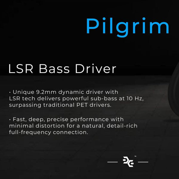 Effect Audio x Elysian Acoustic Lab Pilgrim Noir, In-Ear Monitors: 9.2mm LSR Bass Driver Mini Annihilator Earphones IEM