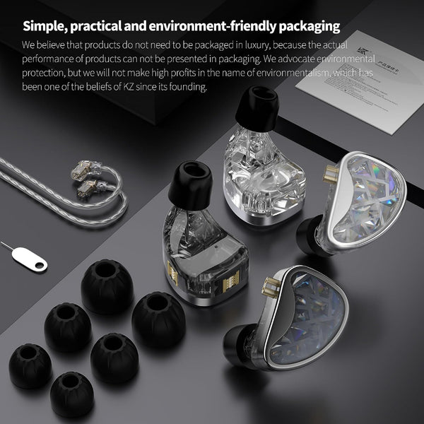 KZ AS24, In-Ear Monitors with Mic: Tunable Switch and Microphone, 24 Units Balanced Armature Earphones IEM (AS24)