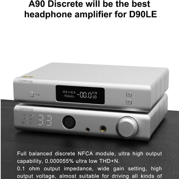 Topping D90LE, Digital-to-Analog Converter: Bluetooth 5.0 ES9038PRO DSD512 PCM 32bit/768kHz DAC (D90 LE)