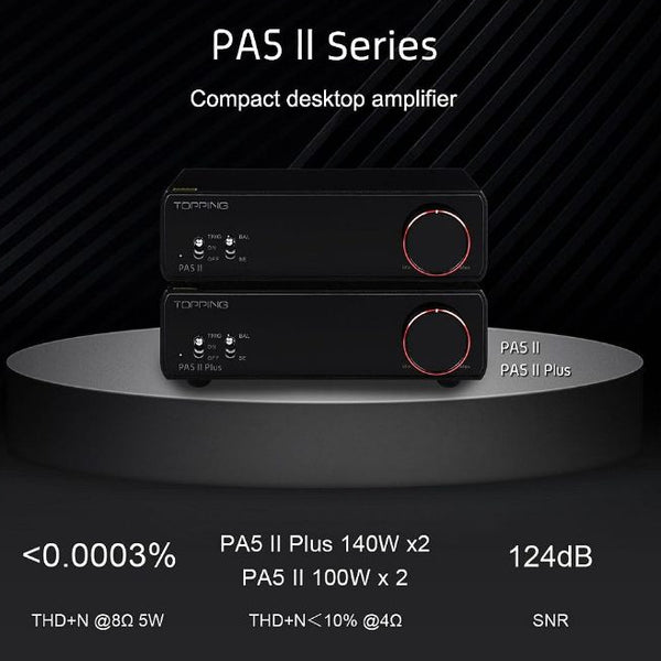 Topping PA5 II, Power Amplifier: Compact Desktop Amplifier Fully Balanced AMP (PA5 2)