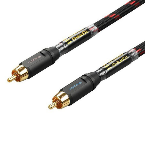 Topping TCR2-25, RCA Audio Cable: Professional Audio Signal Cable for Decoders and Amplifiers (TCR 2 25)