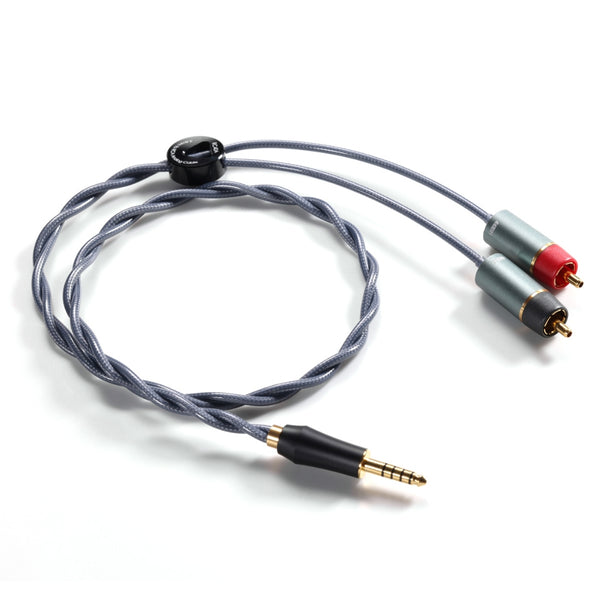 ddHifi RC30A/RC40A/RC30B, Shielded Silver RCA Cable: RCA to Balance 4.4 or 3.5mm Cables