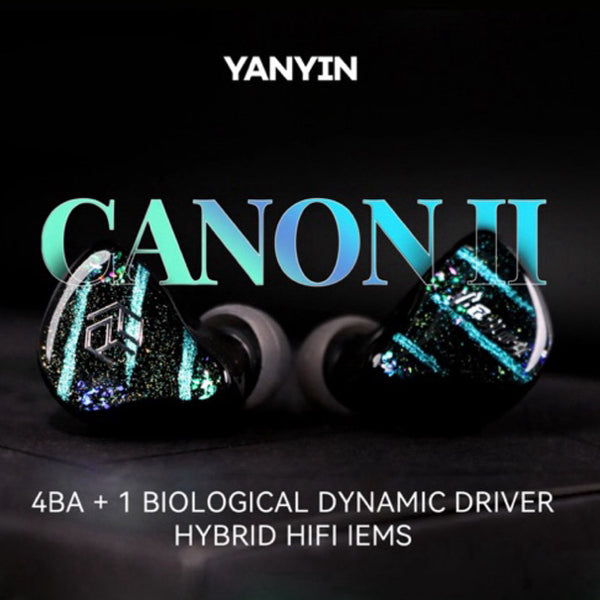 Yanyin Canon II, In-Ear Monitors: 4BA+1 Biological Dynamic Driver Hybrid HiFi Earphones IEM (Canon 2, 4BA+1)