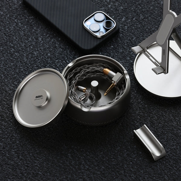 ddHifi AS100, HiFi Earphones Storage Case: AL6063 Aluminum Alloy Material and Anodized Titanium Metal (AS 100)