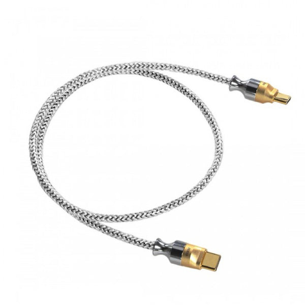 ddHifi TC07S, Type C to Type C OTG Data Cable: Nyx Silver Shielded USB Cable