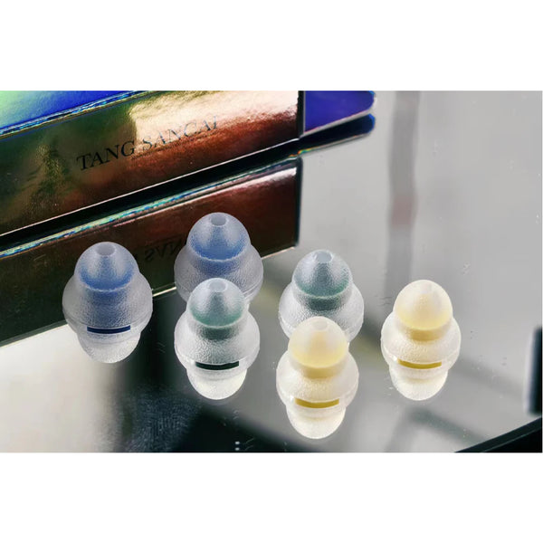 Tangzu Tang Sancai, Narrow Bore Version Replacement Silicone Eartips (3 Pairs): for IEMs Ear Tips