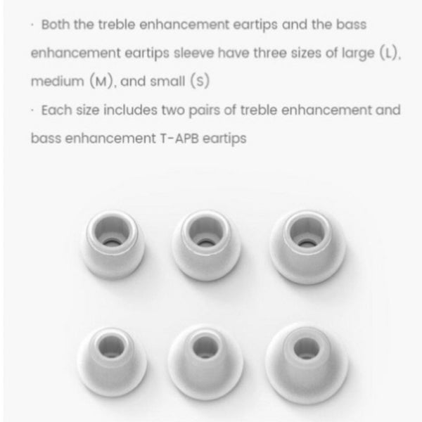 Tanchjim T-APB, T300B+300T Silicone Replacement Eartips (2 Pairs): Air Pressure Balance Sound Transmission (T-APB)