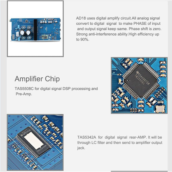 SMSL AD18, Multifunctional Bluetooth Digital Amplifier: Power Amplifier/Preamp/DAC/AMP (AD 18)