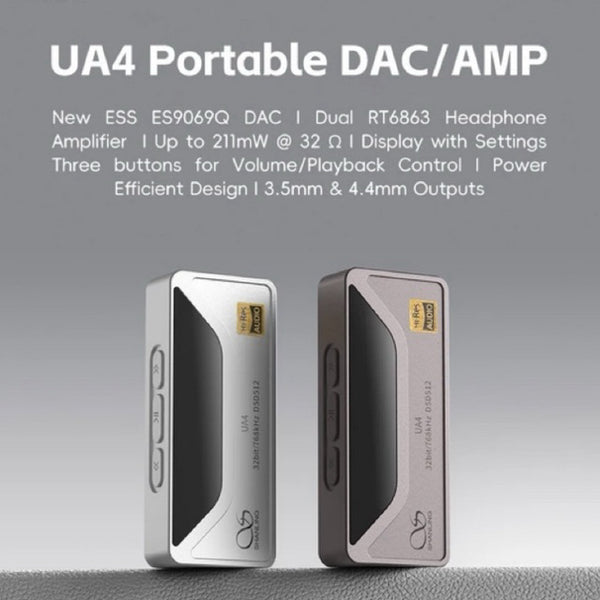 Shanling UA4, Portable Dongle DAC and Amplifier: ESS DAC, Full Screen and Hardware Buttons, USB DAC/AMP (UA4)