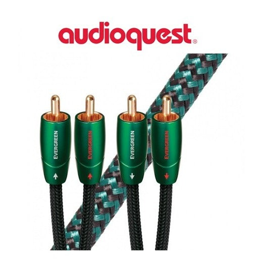 AudioQuest Evergreen, RCA to RCA Cable: Gold-Plated Audio Cable (Evergreen)