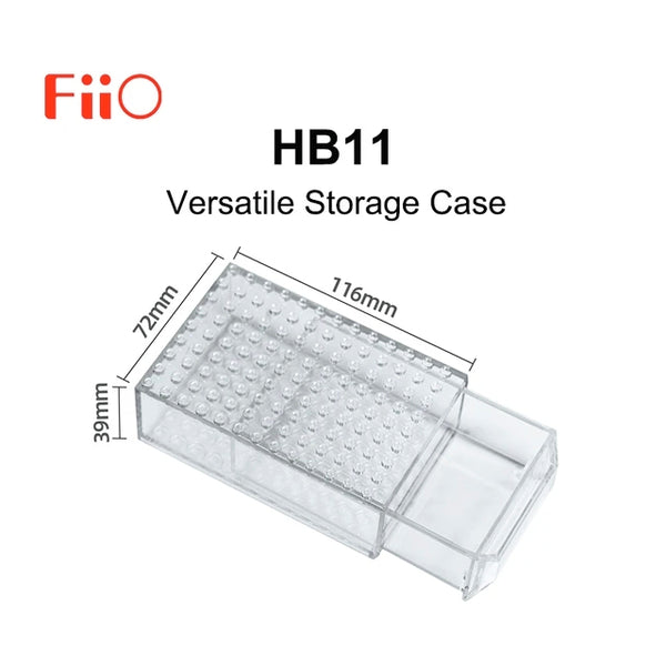 FiiO HB11, Portable Leather Storage Case: Versatile Box for Earphone, Cable, Eartips (HB 11)