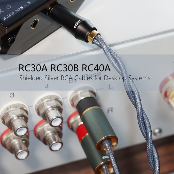 ddHifi RC30A/RC40A/RC30B, Shielded Silver RCA Cable: RCA to Balance 4.4 or 3.5mm Cables