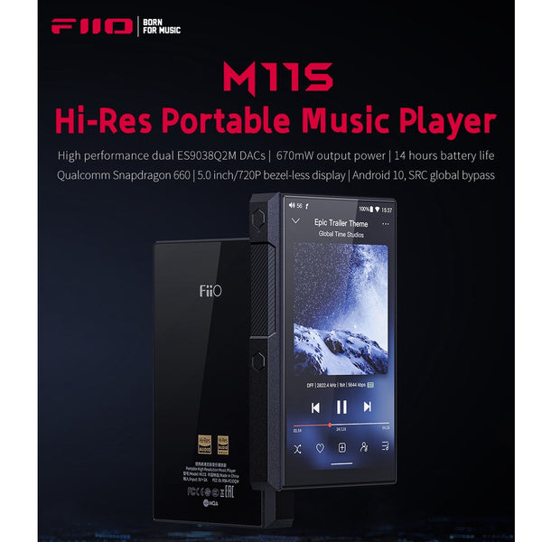 FiiO M11S, Portable Digital Audio Player: MQA Android Snapdragon 660 MP3 Music Player DAP (2022 Updated Ver, M11 S)