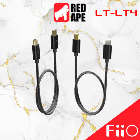 FiiO LT-LT4, OTG Cable: Type C to Type C or Type C to iP USB OTG Digital Cable (LTLT4, LT LT4)