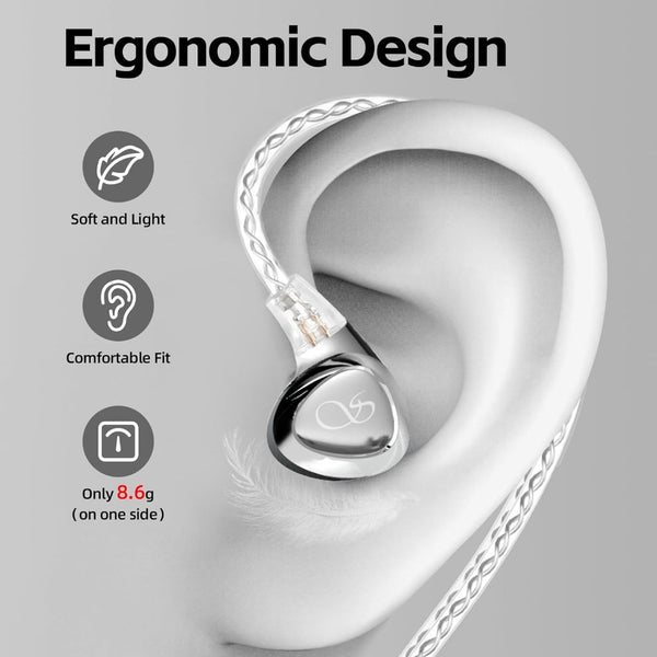 Shanling Sono, In-Ear Monitors: Hi-Res 2DD+1BA IEMs,Triple Dynamic Hybrid Lossless Earphones IEM (Sono)