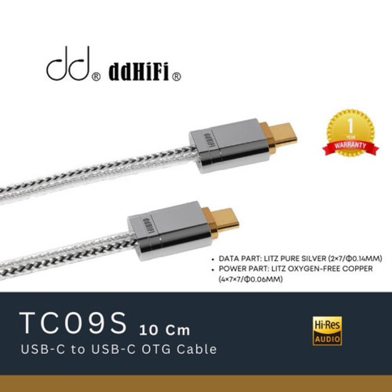 ddHifi TC09S or MFi09s, USB C OTG Cable: USB-C or iP to USB-C Cable (TC09S, Mfi09s)