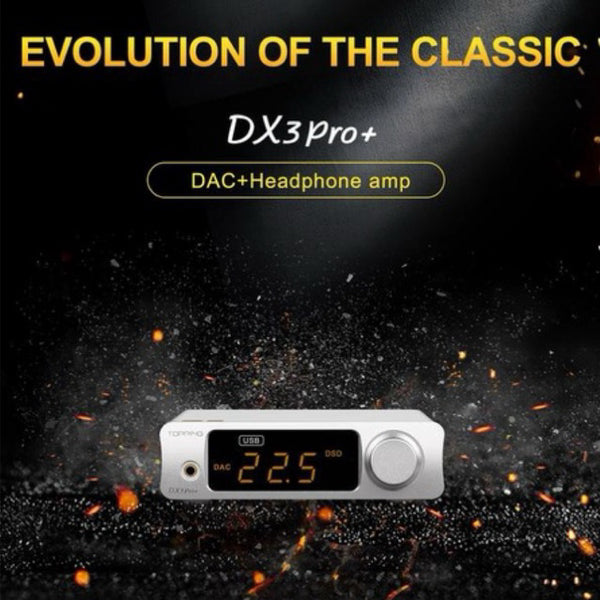 Topping DX3Pro+, Desktop DAC and Amplifier: ES9038Q2M LDAC DSD512 PCM768kHz Headphone DAC/AMP (DX3Pro Plus)