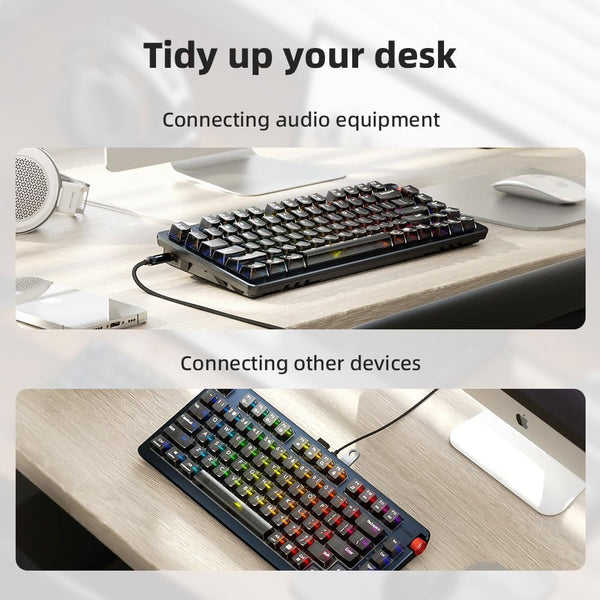 FiiO KB3, Mechanical Remote Keyboard with Amplifier: with Built-in Earphone Amplifier Keyboard (KB 3)