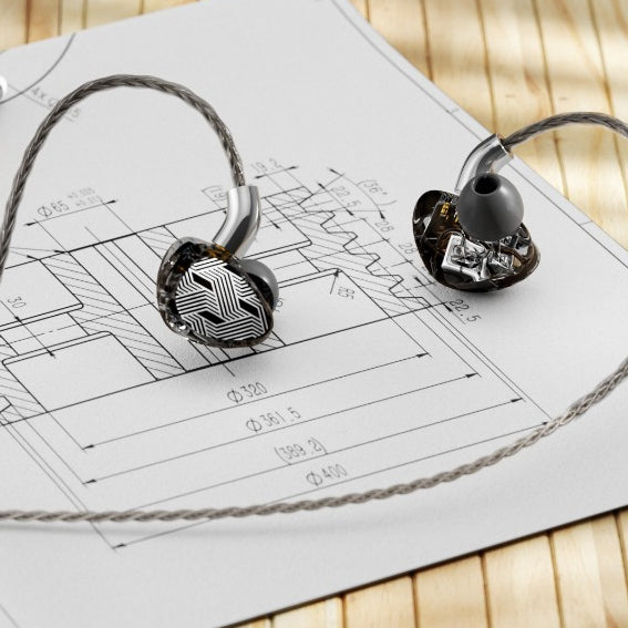 FiiO FA19, Balanced Armature In-Ear Monitors: 10BA Detachable Pure Silver MMCX Headphone Cable Earphones IEM (FA 19)