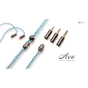 Kinera Ace or Ace 2.0, In-Ear Monitors Upgrade Cable: OFC Silver Plated Braided Cable (Ace 2.0)