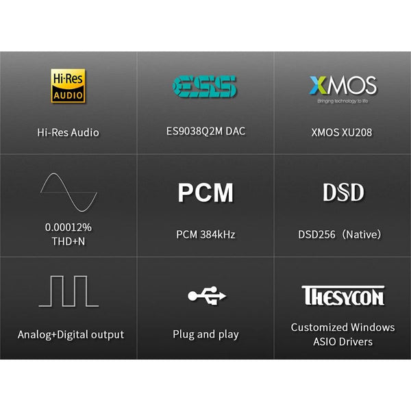 Topping D10, Desktop Digital-to-Analog Converter DAC: Balanced ES9038Q2M Hi-Fi Decoder USB DAC (D10)