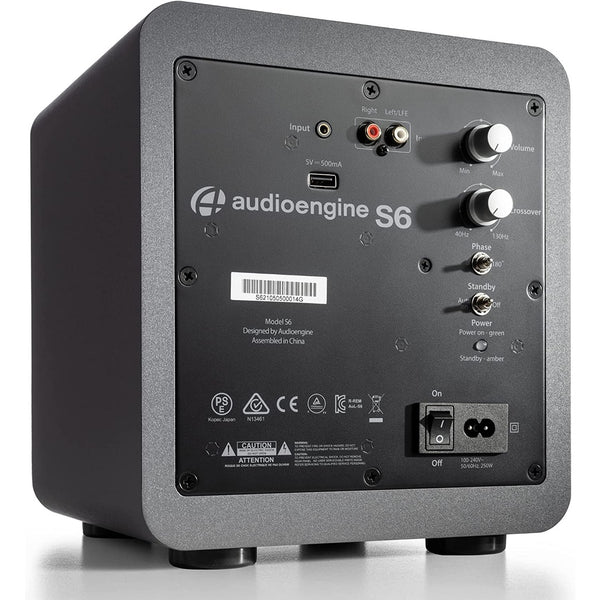 Audioengine S6, Powered Subwoofer: 210-Watt 6" Compact Powered Subwoofer (S6)