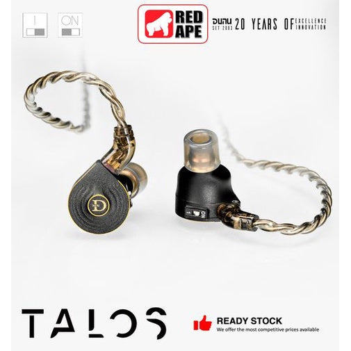 Dunu TALOS, In-Ear Monitors: 14.6mm Planar Driver with Hybrid 2 Balanced Armature and Magnetic Drivers IEM (TALOS)