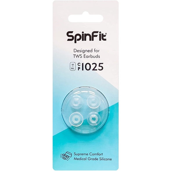 SpinFit CP1025, Silicone Replacement Eartips (2 Pairs): for TWSMedical Grade Replacement Ear Tips (CP1025)